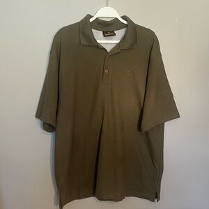 XL Green Browning polo with logo